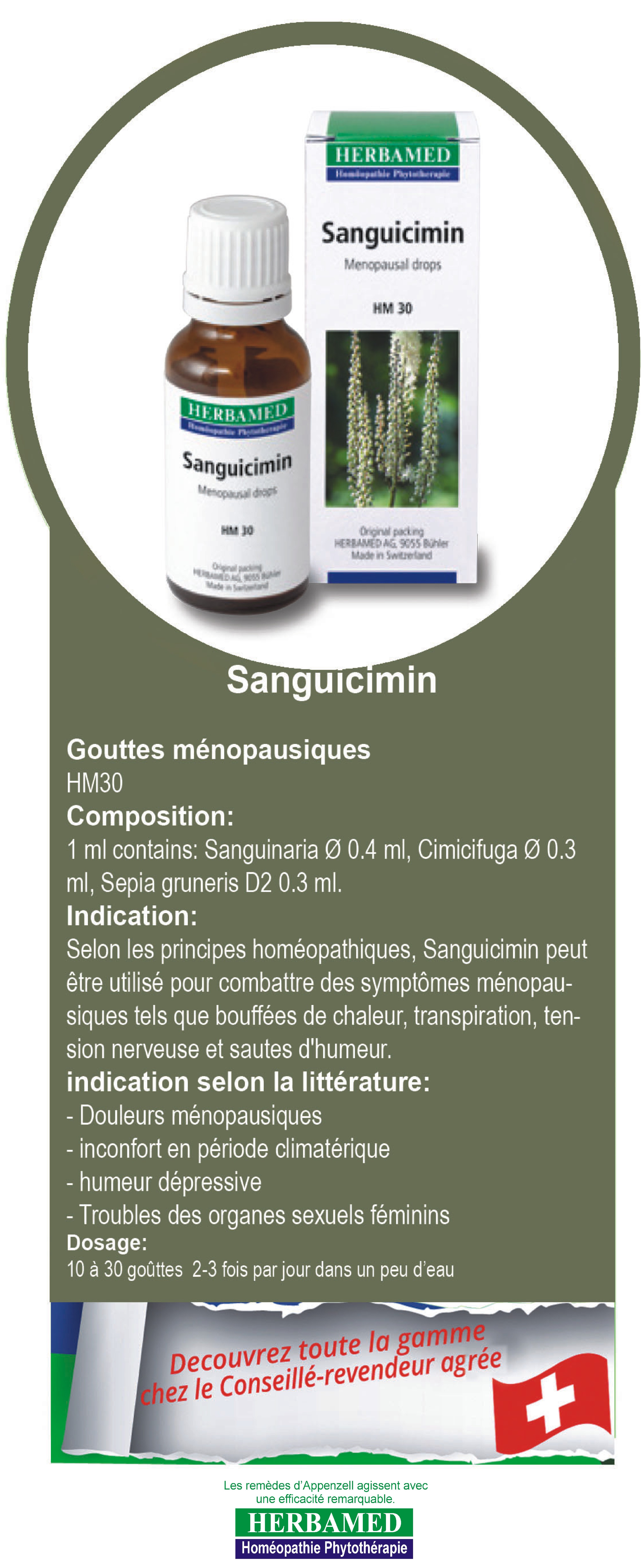 Sanguicimin 50 ml - Ménopause